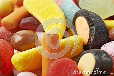 Pile of chewing candies Stock Photo