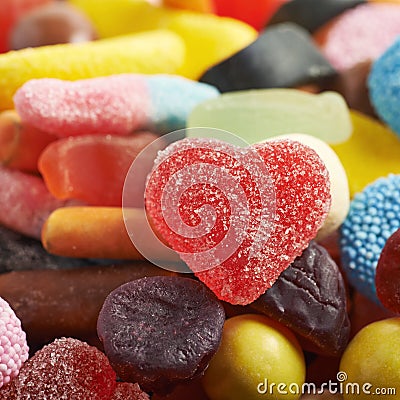 Pile of chewing candies Stock Photo