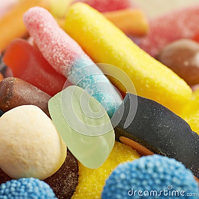 Pile of chewing candies Stock Photo