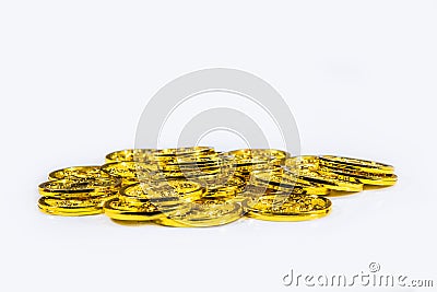 Pile of chinese coins Stock Photo