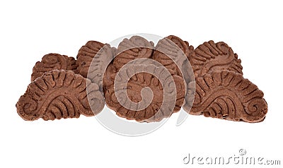 Pile chocolate cookies Stock Photo