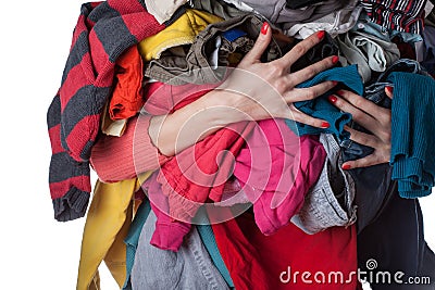 Pile of clothes Stock Photo