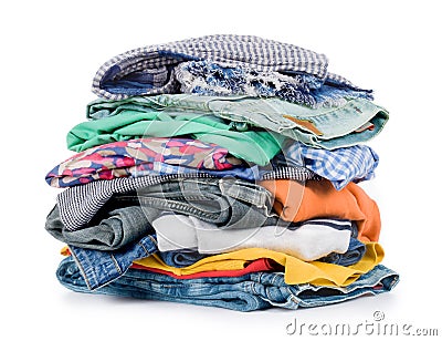 Pile of clothing Stock Photo