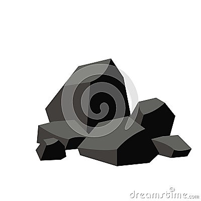 Pile of coal Vector Illustration