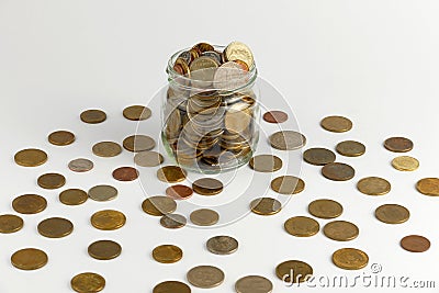 Pile of coins Stock Photo
