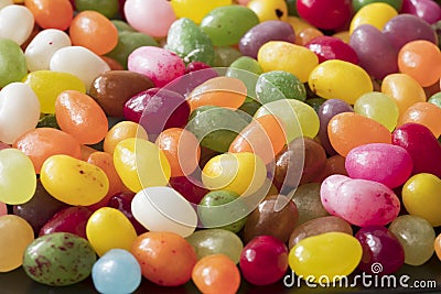 Pile of colorful candy, jelly beans Stock Photo