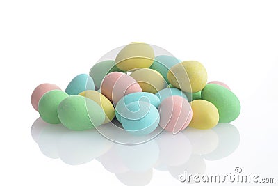 Pile of colorful mini easter eggs Stock Photo