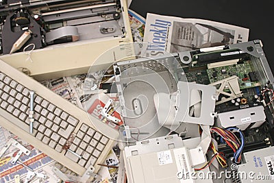 Pile of Computer Parts Editorial Stock Photo