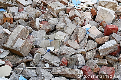 Pile of construction waste Stock Photo