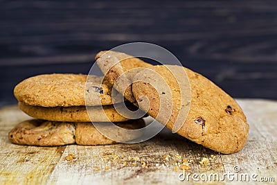 pile delicious homemade cookies Stock Photo