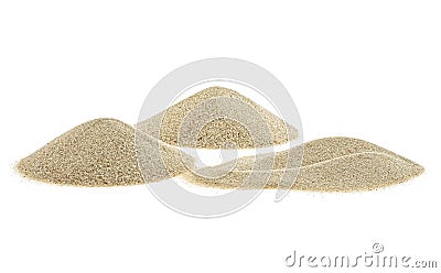 Pile desert sand isolated on white background Stock Photo
