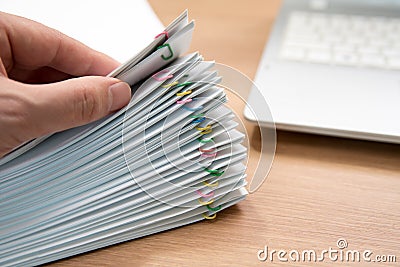 A pile of documents Stock Photo
