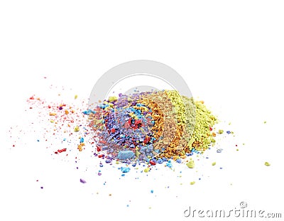 Pile of dusted paint pigment isolated Stock Photo