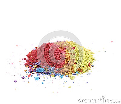 Pile of dusted paint pigment isolated Stock Photo