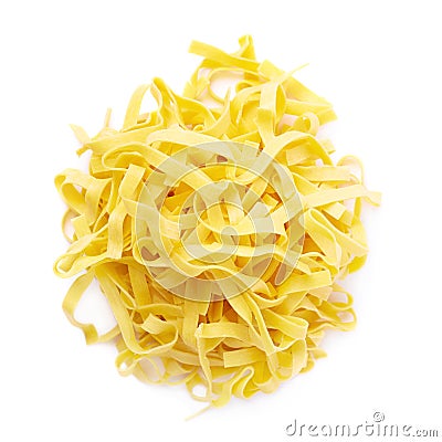 Pile of fettuccine ribbon pasta Stock Photo