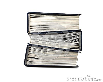 Pile of file binder with documents Stock Photo