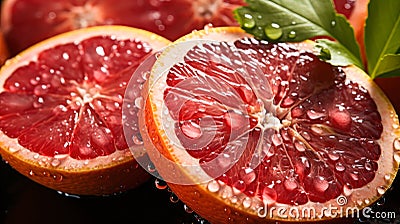 pile of fresh Blood Orange fruits texture with water spots shot from a top view healty food and active lifestyle background Stock Photo