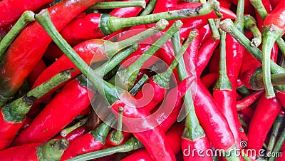 Pile of fresh chili on BANGKOK market Stock Photo