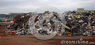 Pile of garbage from plastic Stock Photo