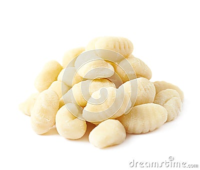 Pile of gnocchi dough dumplings Stock Photo