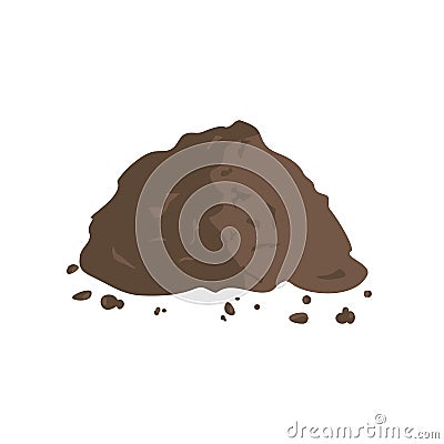 Pile of Ground or Compost Vector Illustration