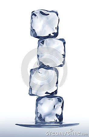 Pile of ice cubes Stock Photo