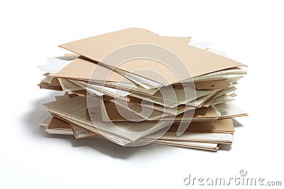 Pile of Index Cards Stock Photo