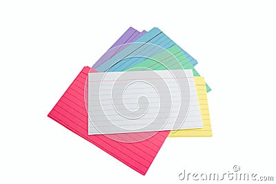 Pile of index cards Stock Photo