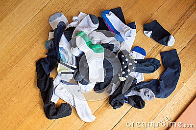 Pile of Lost Socks Stock Photo