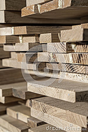 Pile of lumber Stock Photo