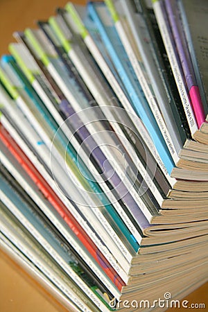 Pile of magazines Stock Photo