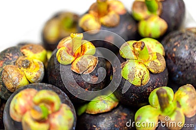 Pile Of Mangosteen Fruit Stock Photo