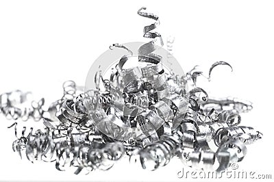 Pile of Metal Shavings Stock Photo