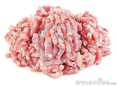 Pile of minced meat isolated Stock Photo