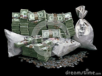 Pile of Money Stock Photo
