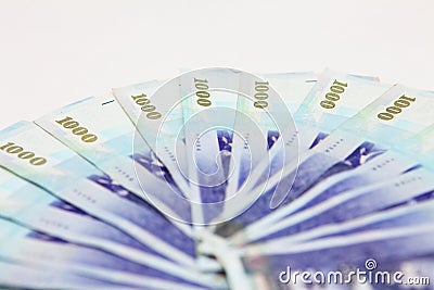 A pile of money in Taiwan Stock Photo