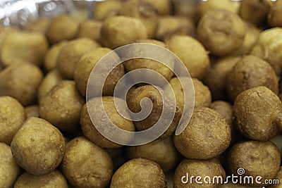 Pile of Nigerian Puff Puff served at party Stock Photo