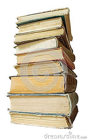 Pile of old books isolated. Education concepts. png transparent Stock Photo