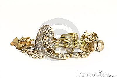 Gold jewellery Stock Photo
