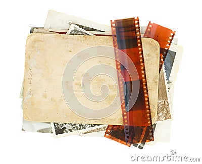 Pile of old photos Stock Photo