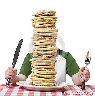 Pile of Pancakes Stock Photo