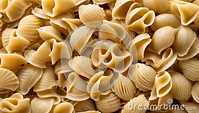 A pile of pasta noodles in a bowl Stock Photo