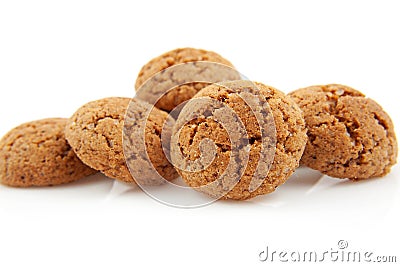 Pile of pepernoten, typical Dutch cookies Stock Photo