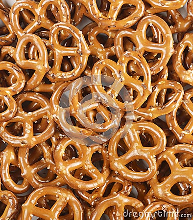 Pile Of Pretzels Stock Photo