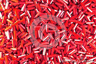 A pile of red hexagon details Cartoon Illustration