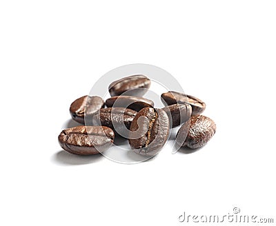Pile of roasted coffee beans Stock Photo