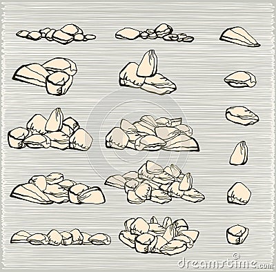 Pile of rocks Vector Illustration