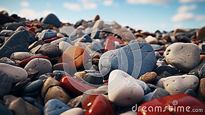 Vibrant Seaside Rocks Rendered In Unreal Engine Stock Photo