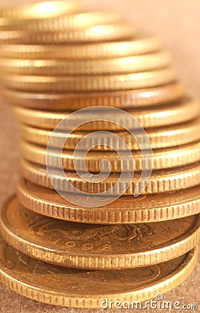 Pile of Russian Coins Stock Photo