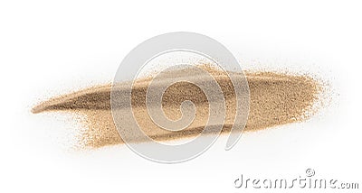 Pile sand isolated on white background Stock Photo